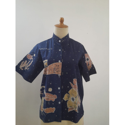 Kemeja Batik Tulis – Warna Biru