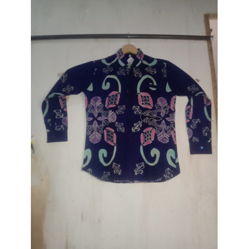 Kemeja Batik Tulis Sintetis Motif Abstrak