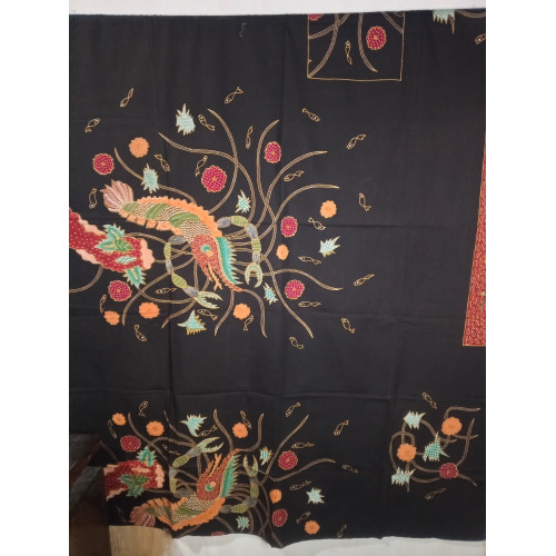Kain Katun Pola Hem Batik Tulis Motif Udang
