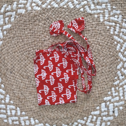 Belt Batik Motif Payung – Warna Merah