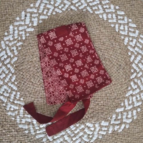 Belt Batik Motif Kombinasi Warna Maroon